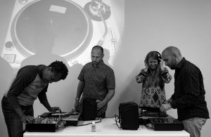 Participants Finding the Groove a the 2019 Guelph Jazz Festival Colloquium turntablism workshop 