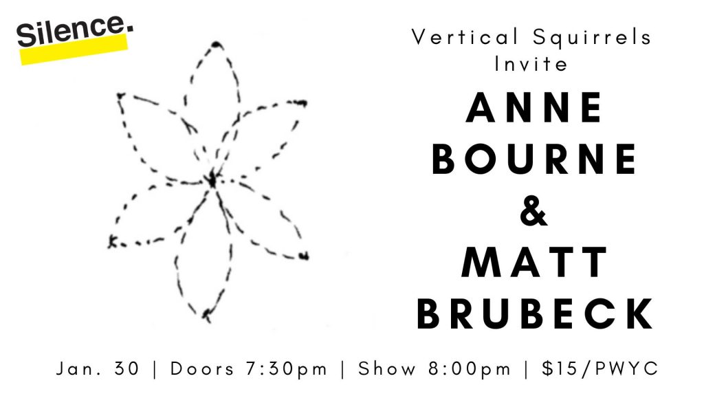 Vertical Squirrels Invite: Anne Bourne and Matt Brubeck poster