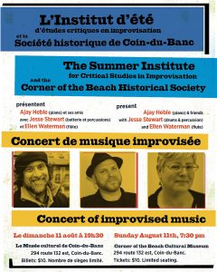 concert of improvised music poster with details