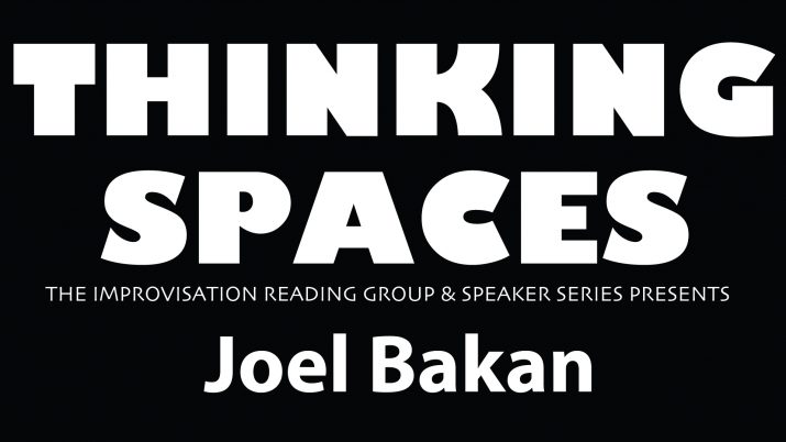 Joel Bakan graphic naame for Thinking Spaces